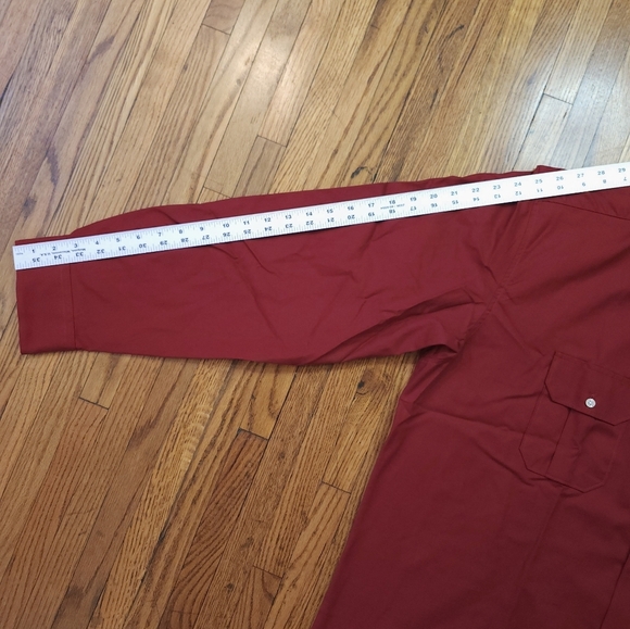 Barbour Mens Regular Fit Button Down Shirt Size XL NEW Stonebridge Rich Red - Picture 8 of 9